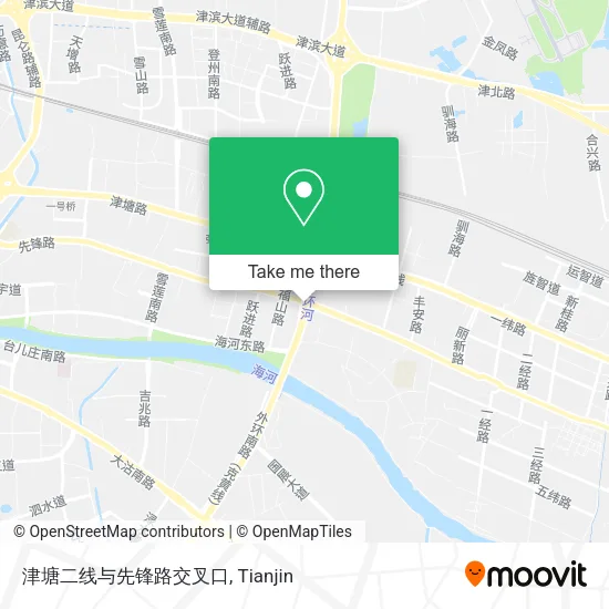 津塘二线与先锋路交叉口 map