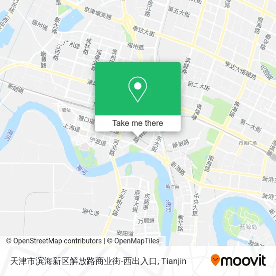 天津市滨海新区解放路商业街-西出入口 map