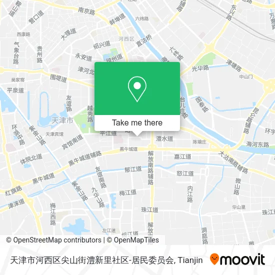 天津市河西区尖山街澧新里社区-居民委员会 map