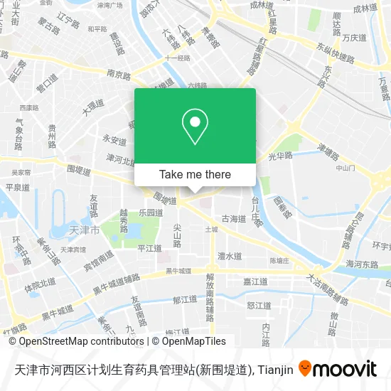 天津市河西区计划生育药具管理站(新围堤道) map