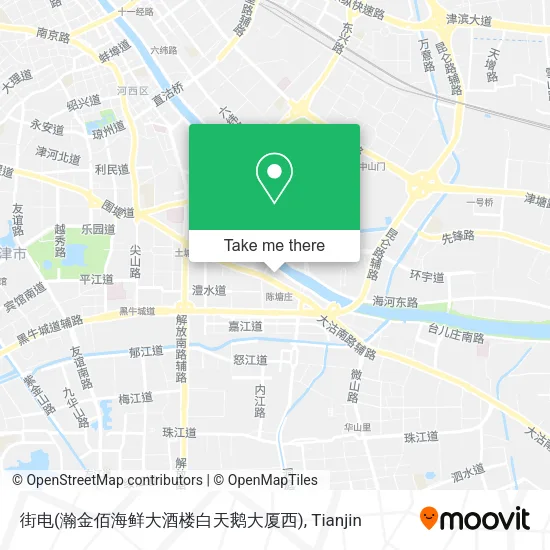 街电(瀚金佰海鲜大酒楼白天鹅大厦西) map