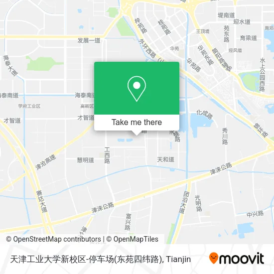 天津工业大学新校区-停车场(东苑四纬路) map