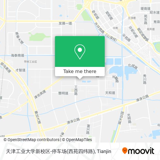 天津工业大学新校区-停车场(西苑四纬路) map
