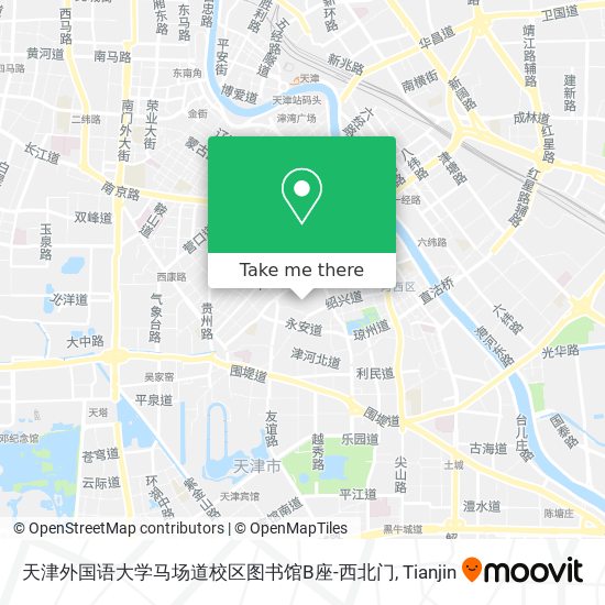 天津外国语大学马场道校区图书馆B座-西北门 map