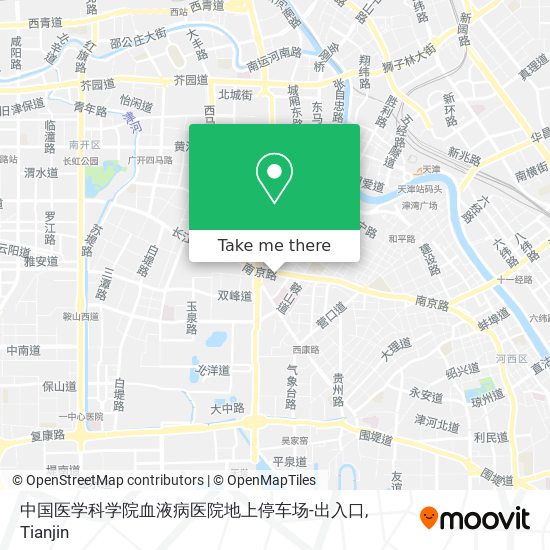 中国医学科学院血液病医院地上停车场-出入口 map