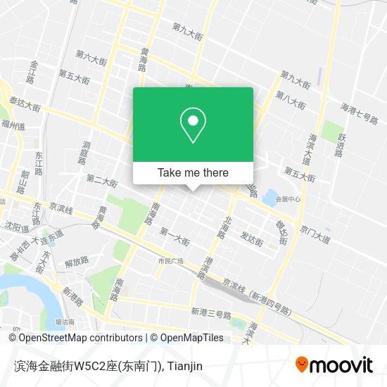 滨海金融街W5C2座(东南门) map