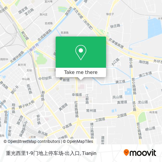 重光西里1-9门地上停车场-出入口 map