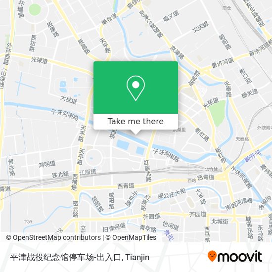 平津战役纪念馆停车场-出入口 map