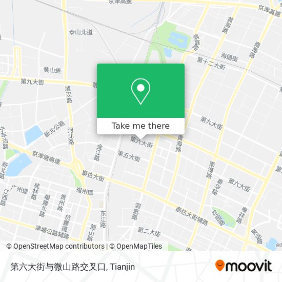第六大街与微山路交叉口 map