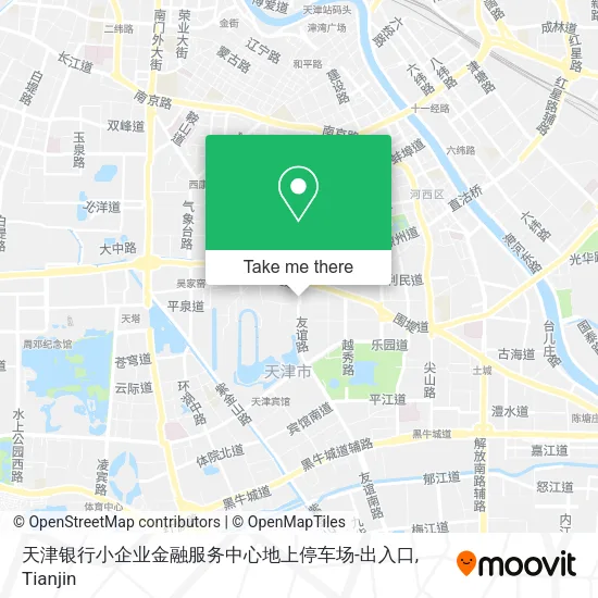 天津银行小企业金融服务中心地上停车场-出入口 map