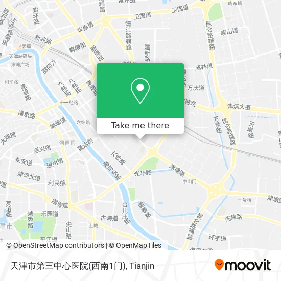 天津市第三中心医院(西南1门) map