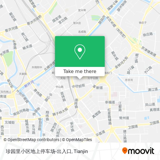 珍园里小区地上停车场-出入口 map