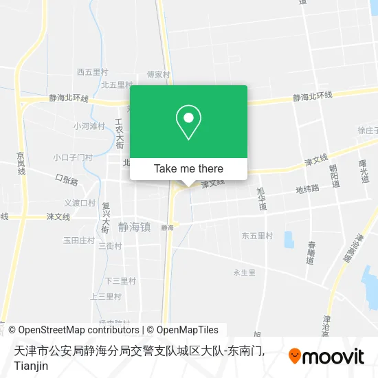 天津市公安局静海分局交警支队城区大队-东南门 map
