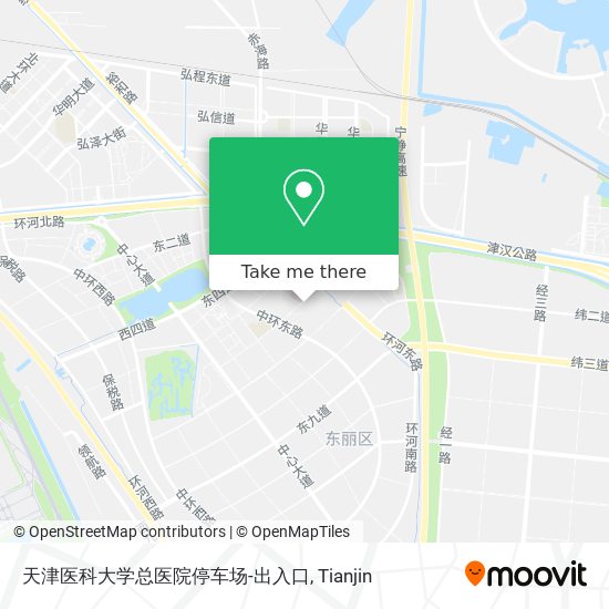 天津医科大学总医院停车场-出入口 map