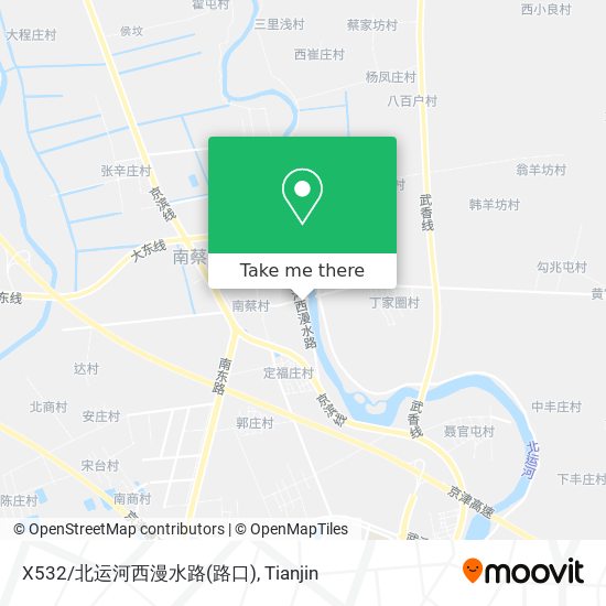 X532/北运河西漫水路(路口) map