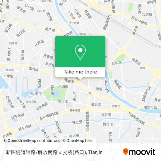 新围堤道辅路/解放南路立交桥(路口) map
