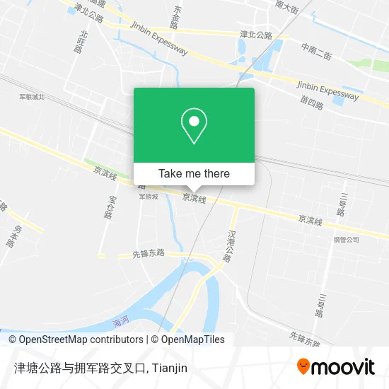 津塘公路与拥军路交叉口 map