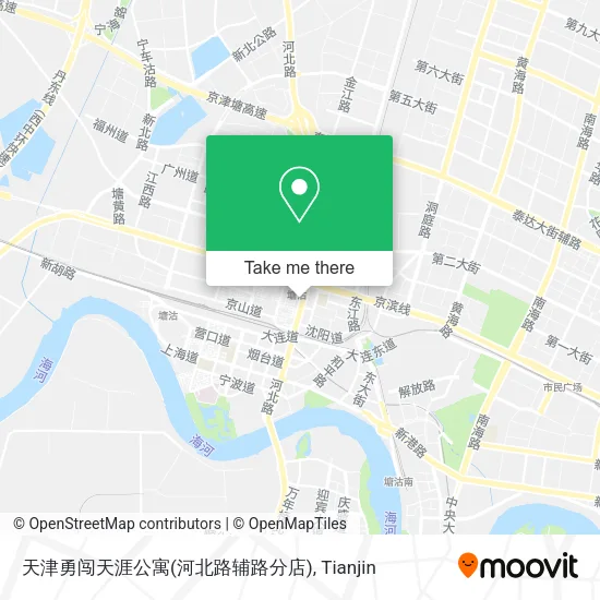 天津勇闯天涯公寓(河北路辅路分店) map