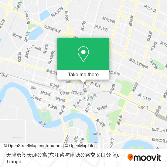 天津勇闯天涯公寓(东江路与津塘公路交叉口分店) map