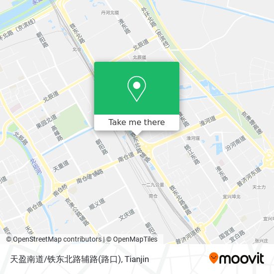 天盈南道/铁东北路辅路(路口) map