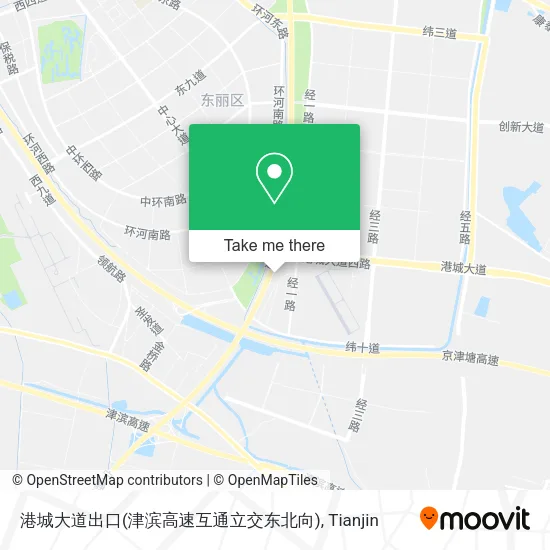 港城大道出口(津滨高速互通立交东北向) map