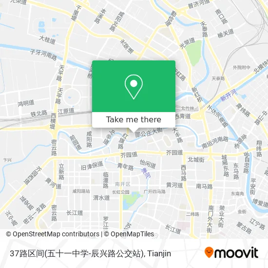 37路区间(五十一中学-辰兴路公交站) map