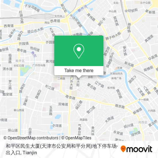 和平区民生大厦(天津市公安局和平分局)地下停车场-出入口 map