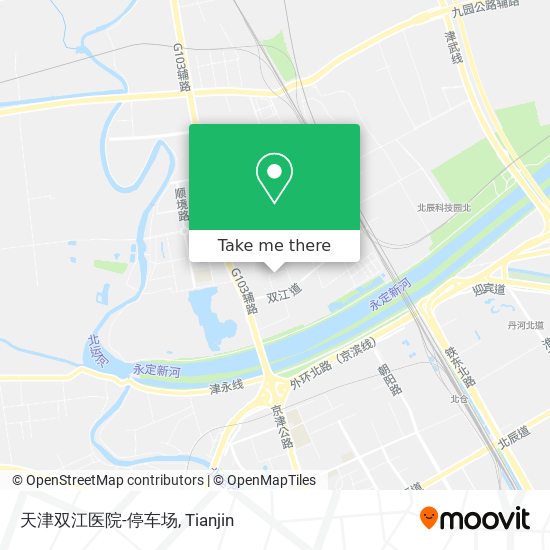 天津双江医院-停车场 map
