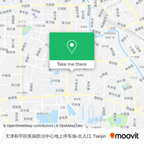 天津和平区疾病防治中心地上停车场-出入口 map