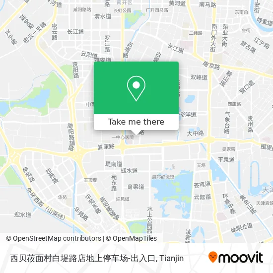 西贝莜面村白堤路店地上停车场-出入口 map