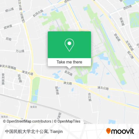 中国民航大学北十公寓 map