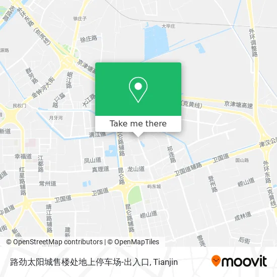 路劲太阳城售楼处地上停车场-出入口 map