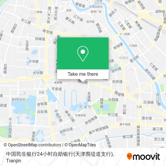 中国民生银行24小时自助银行(天津围堤道支行) map