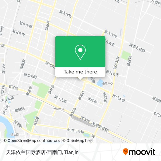 天津依兰国际酒店-西南门 map