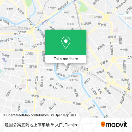 建国公寓底商地上停车场-出入口 map