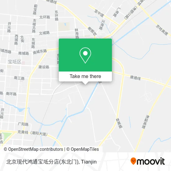 北京现代鸿通宝坻分店(东北门) map