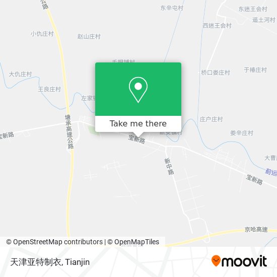 天津亚特制衣 map