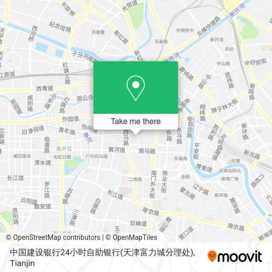 中国建设银行24小时自助银行(天津富力城分理处) map
