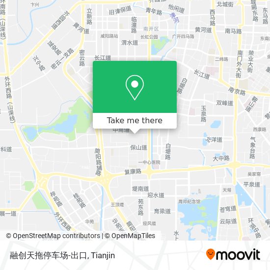 融创天拖停车场-出口 map