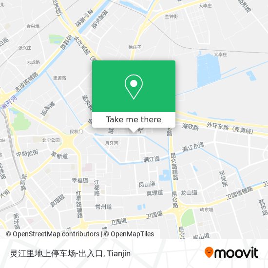 灵江里地上停车场-出入口 map