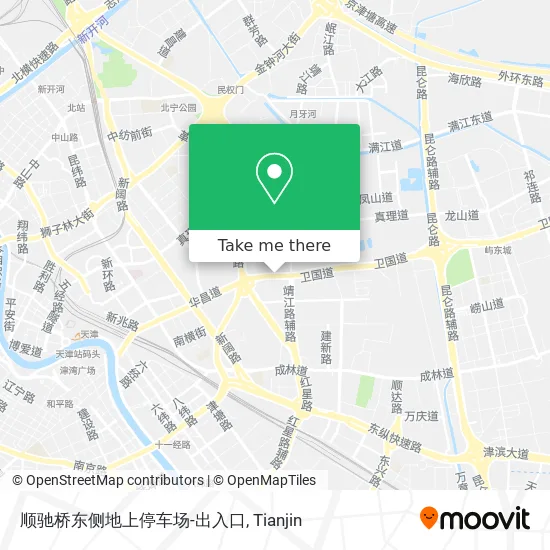 顺驰桥东侧地上停车场-出入口 map