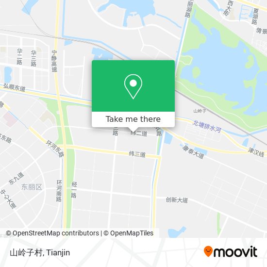 山岭子村 map