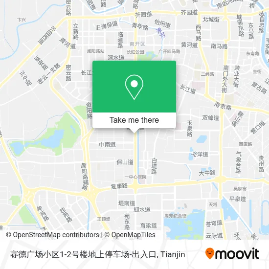 赛德广场小区1-2号楼地上停车场-出入口 map