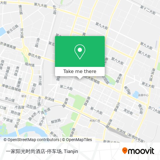 一家阳光时尚酒店-停车场 map