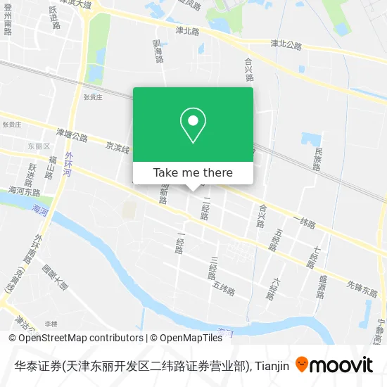 华泰证券(天津东丽开发区二纬路证券营业部) map