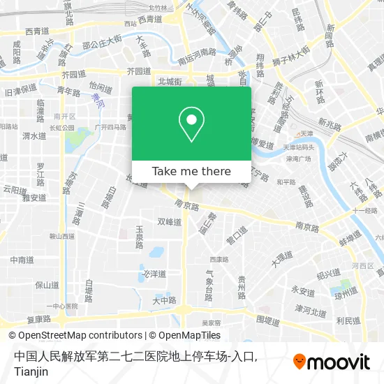 中国人民解放军第二七二医院地上停车场-入口 map
