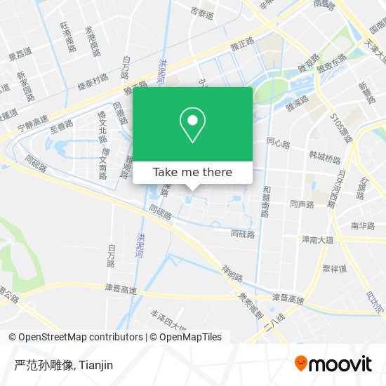 严范孙雕像 map