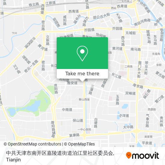 中共天津市南开区嘉陵道街道泊江里社区委员会 map