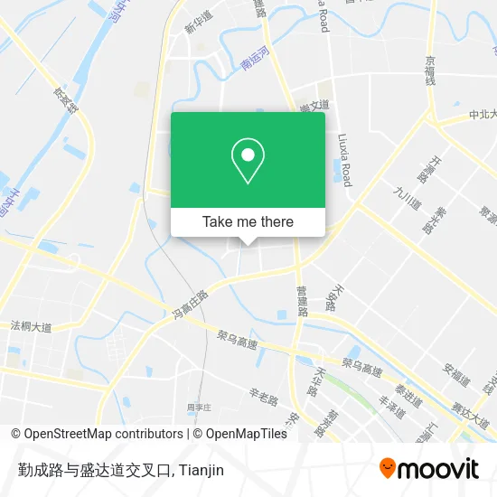 勤成路与盛达道交叉口 map