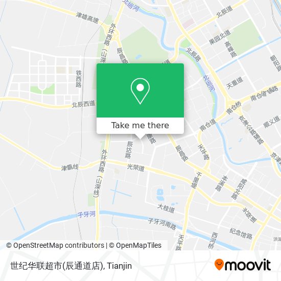 世纪华联超市(辰通道店) map